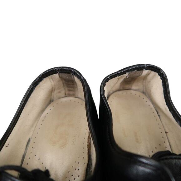 Sas Shoes Womens 9 Bounce Lace Up Moc Comfort Classic Leather Black Career Wedge - Picture 12 of 15
